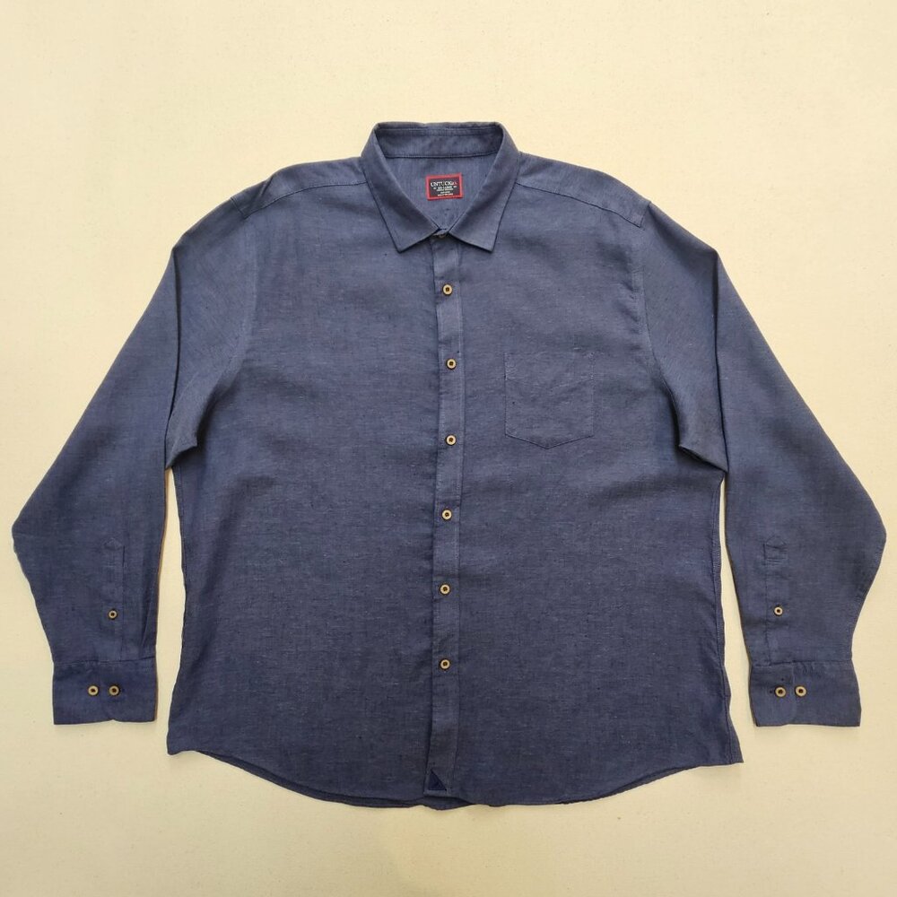 Untuckit Wrinkle Resistant Linen Button Down Xxl - image 2